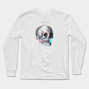 Glitch Skull Long Sleeve T-Shirt